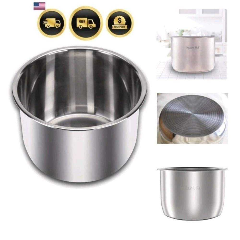 Instant Pot Stainless Steel Inner Cooking Pot-6Qt, Polished Rice‎ Cooker/Steamer
